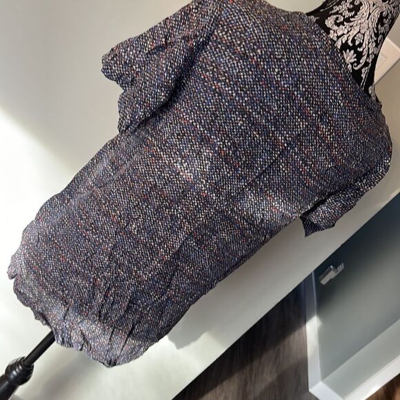 Theory Broxin W Multi Tweed Top NEW Silk - Picture 2 of 4